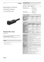 PS SERIES (DC 2-WIRE): RECTANGULAR INDUCTIVE PROXIMITY SENSORS